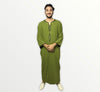 Moroccan abaya in crepe fabric with "DEBBANA" embroidery