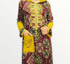 Moroccan djellaba Maalem handmade in Crepe fabric with beading