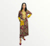 Moroccan djellaba Maalem handmade in Crepe fabric with beading