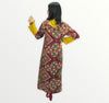 Moroccan djellaba Maalem handmade in Crepe fabric with beading