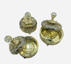 Artisanal display of 3 pieces in copper and crystal for chocolates, sweets