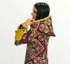 Moroccan djellaba Maalem handmade in Crepe fabric with beading