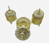 Artisan Display Set of 3 pieces in gilded copper and crystal