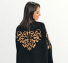 Black cape with "Zemmouri" embroidery
