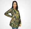 Moroccan jabador in Mobra fabric and lace with beading