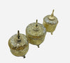 Artisan Display Set of 3 pieces in gilded copper and crystal