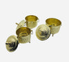 Moroccan artisanal silver tea set for sugar, mint and tea