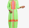Moroccan djellaba Embroidered in flashy color with beading