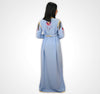 Moroccan artisanal caftan embroidered in crepe fabric with beading