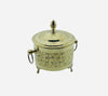 Moroccan artisanal silver tea set for sugar, mint and tea