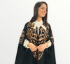 Black cape with "Zemmouri" embroidery