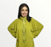 Moroccan abaya in Georgette crepe fabric with debbana embroidery & beading 