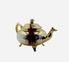 Moroccan artisanal tea teapot - silver tortoise style