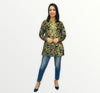 Moroccan jabador in Mobra fabric and lace with beading
