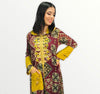 Moroccan djellaba Maalem handmade in Crepe fabric with beading