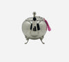 Théière à thé berrad marocaine artisanal en cuivre argente sytle ballon