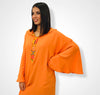 Moroccan Djellaba in Crepe fabric with Randa