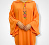 Moroccan Djellaba in Crepe fabric with Randa
