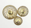 Handcrafted Display Set of 3 pieces in gilded copper and crystal