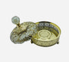 Artisanal display of 3 pieces in copper and crystal for chocolates, sweets