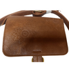 Bolso redondo de paja y cuero para verano