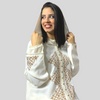 Moroccan Artisanal jellaba "Laaroussa" in two piece with embroidery & Randa