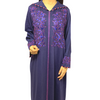 Moroccan artisan jellaba in mlifa fabric with zemmouri embroidery