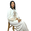 Moroccan Artisanal jellaba "Laaroussa" in two piece with embroidery & Randa