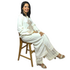Moroccan Artisanal jellaba "Laaroussa" in two piece with embroidery & Randa