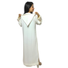 Moroccan Artisanal jellaba "Laaroussa" in two piece with embroidery & Randa