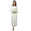 Moroccan Artisanal jellaba "Laaroussa" in two piece with embroidery & Randa