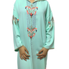 Moroccan artisanal djellaba makhzania style with beadwork embroidery