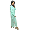 Moroccan artisanal djellaba makhzania style with beadwork embroidery