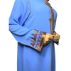 Moroccan Artisanal Djellaba with "Sfifa Mrama" and Maalem embroidery