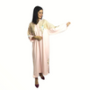 Moroccan Artisanal Jellaba in Georgette crepe fabric with beadwork embroidery