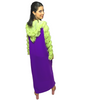 Modern Moroccan djellaba with beadwork embroidery and pattern in the hands