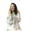 Moroccan Artisanal jellaba "Laaroussa" in two piece with embroidery & Randa