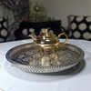 MODERN Moroccan Tray (SINIYA) Handcrafted silver