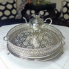 MODERN Moroccan Tray (SINIYA) Handicraft Silver Royal