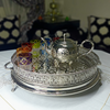 Théière à thé berrad marocaine artisanal en cuivre argente sytle ballon
