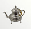 Moroccan Artisanal tea teapot - Berrad "Albida" style in Royal Silver copper