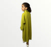 Moroccan abaya in crepe fabric with dabana embroidery for girls
