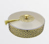 Display set of 3 handmade round boxes in leather and glass