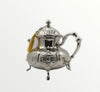 Moroccan Artisanal tea teapot - Berrad "Albida" style in Royal Silver copper