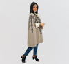 Gray cape with "Zemmouri" embroidery