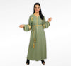Gandoura  Marocaine  Mekhzaniya en Tissu crêpe avec perlage