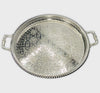 Tray Sinia Moroccan Round Artisanal silver