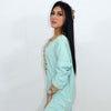 Caftan Marocain en crêpe de soie avec perlage - Ramadan 2021 - Morocco SOUQ